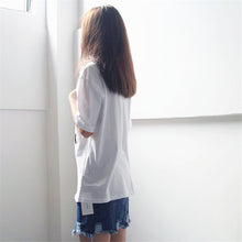 Lightning Cartoon Print T shirts  New Fashion Loose Women Tops O-neck Short Sleeve Women t-shirt Plus Size 72603 SM6