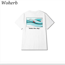 Loose Couple T-shirt  Summer Short Sleeves Clothes Seize The Day Letter T-shirts Casual Plus Size Top Tee 33036 SM6