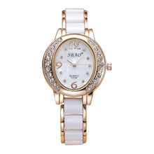 Luxury Watch Woman Ladies Watches Rhinestone Crystal Dress Clock Quartz Analog Bracelet Relogio Feminino CF