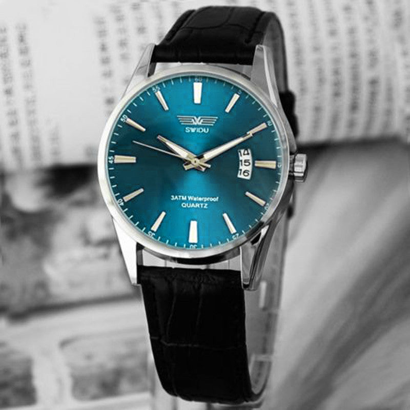 Luxury Men Watch Casual Business Sport Leather Watches with Calendar Quartz Men Date Wristwatch Military Relogio Masculino CF