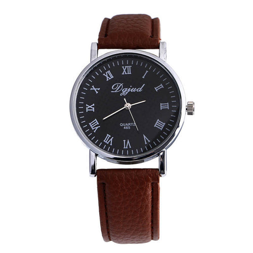 Luxury Men Watch Faux Leather Sport Watch Analog Quartz Wrist Watch Military Hour Business Casual Relogio CF
