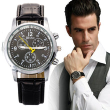 Luxury Faux Leather Men's Watch Business watch Men sport Watches Military Hour Men Luxury Army wristwatch CF