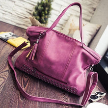 Luxury Handbags Women Bags Designer Rivet Crossbody Tassel PU Leather Frosted Messenger Bags Large Capacity bolsos femenina CF