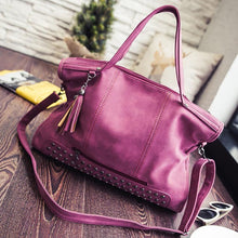 Luxury Handbags Women Bags Designer Rivet Crossbody Tassel PU Leather Frosted Messenger Bags Large Capacity bolsos femenina CF