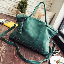 Luxury Handbags Women Bags Designer Rivet Crossbody Tassel PU Leather Frosted Messenger Bags Large Capacity bolsos femenina CF