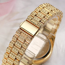 Lvpai Watches Women Luxury Crystal Women Gold Bracelet Quartz Wristwatch Rhinestone Clock Gift Watches CF