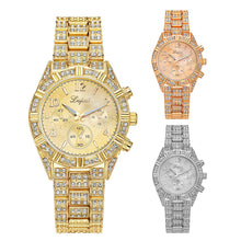 Lvpai Watches Women Luxury Crystal Women Gold Bracelet Quartz Wristwatch Rhinestone Clock Gift Watches CF