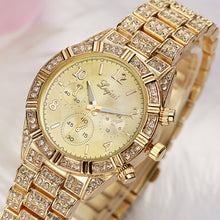 Lvpai Watches Women Luxury Crystal Women Gold Bracelet Quartz Wristwatch Rhinestone Clock Gift Watches CF