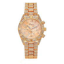 Lvpai Watches Women Luxury Crystal Women Gold Bracelet Quartz Wristwatch Rhinestone Clock Gift Watches CF