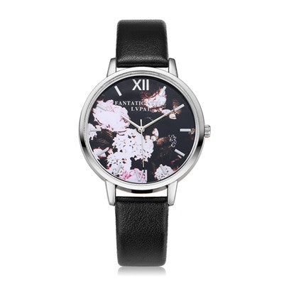 Lvpai Women Watches Butterflies Flocked To Pattern Dress Elegant Clock Watch Relogio Feminino CF
