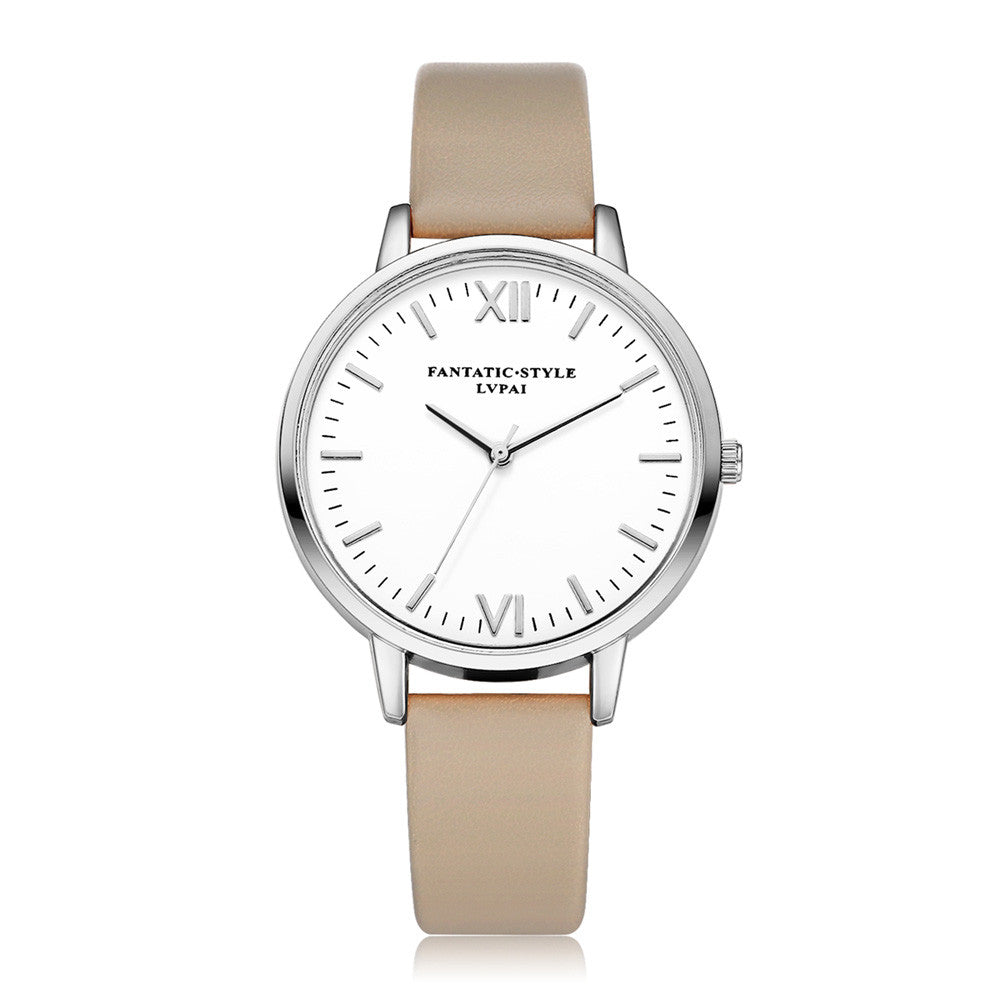 Lvpai Women Watches Relogio Feminino Retro Design PU Leather Band Elegant Dress Clock Analog Quartz Watch CF