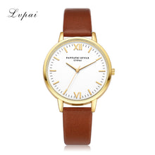 Lvpai Women Watches Relogio Feminino Retro Design PU Leather Band Elegant Dress Clock Analog Quartz Watch CF