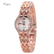 Lvpai Gold Watch Luxury Gemstone Bracelet Wristwatches Women Dress Watches Quartz Clock Best Gifts CF