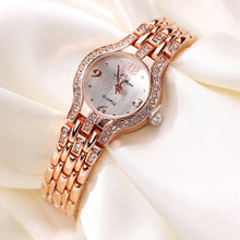 Lvpai Gold Watch Luxury Gemstone Bracelet Wristwatches Women Dress Watches Quartz Clock Best Gifts CF