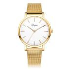 Lvpai Relogio Feminino Gold Watch Women Stainless Steel Mesh Band Big Dial Watches Analog Quartz Clock CF