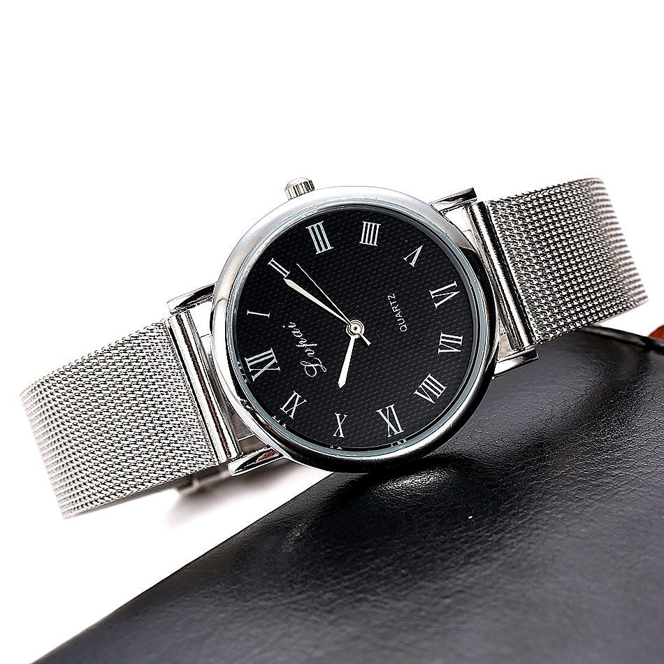 Lvpai Watches Women Men Bracelet Watch Silver Mesh Band Wristwatches Casual Simple Electronic Clock Relojes CF