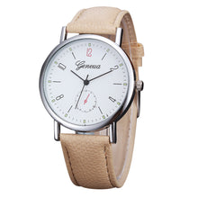 Malloom Geneva Watches Women Retro Design Dress Clock PU Leather Band Analog Quartz Watch Relogio Feminino CF