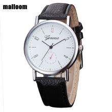 Malloom Geneva Watches Women Retro Design Dress Clock PU Leather Band Analog Quartz Watch Relogio Feminino CF