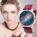 Malloom Watches Woman Rhinestone Crystal Dress Clock Retro Design PU Leather Band Quartz Watch Relogio Feminino CF