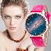 Malloom Watches Woman Rhinestone Crystal Dress Clock Retro Design PU Leather Band Quartz Watch Relogio Feminino CF