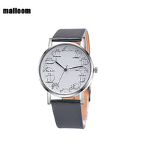 Malloom Watches Women Dress Clock Retro Design Cartoon Cat PU Leather Band Analog Quartz Watch Relogio Feminino CF