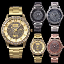 Malloom Watches Women Men Rhinestone Bracelet Dress Clock Stainless Steel Band Analog Watch Relogio Feminino CF