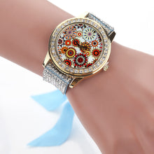 Malloom Watches Women Braided Band Rhinestone Bracelet Dress Clock Analog Quartz Watch Relogio Feminino CF