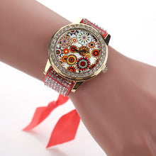 Malloom Watches Women Braided Band Rhinestone Bracelet Dress Clock Analog Quartz Watch Relogio Feminino CF