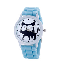 Malloom Watches Women Kitty Cat Pattern Silicone Band Dress Clock Relogio Feminino Quartz Movement Watch CF