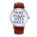 Malloom Women Watches Relogio Feminino Letter Pattern Dress Clock PU Leather Band Analog Quartz Watch CF