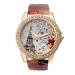 Malloom Women Watches Rhinestone Crystal Dress Clock Tower Pattern PU Leather Band Quartz Watch Relogio Feminino CF