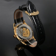 Mechanical Watch Men Top Luxury Military Army Business Clock Classic Steampunk Skeleton PU Leather Relogio Masculino CF