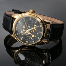 Mechanical Watch Men Top Luxury Military Army Business Clock Classic Steampunk Skeleton PU Leather Relogio Masculino CF