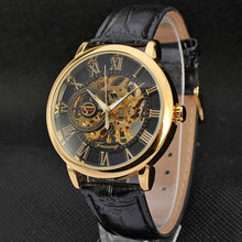 Mechanical Watch Men Top Luxury Military Army PU Leather Strap Steampunk Skeleton Automatic Relogio Masculino CF