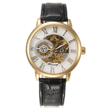 Mechanical Watch Men Top Luxury Military Army PU Leather Strap Steampunk Skeleton Automatic Relogio Masculino CF