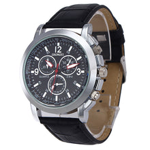 Mechanical Watch Men Top Luxury Military Army Relogio Masculino Faux Leather Business Simple Date Clock CF