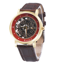 Mechanical Watch Men Top Luxury Relogio Masculino Military Army Clock PU Leather Analog Quartz Neutral Clock CF