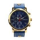 Men Chronograph Watch Top Luxury Quartz Watches PU Leather Military Business Wristwatches Relogio Masculino CF