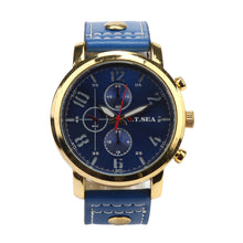 Men Chronograph Watch Top Luxury Quartz Watches PU Leather Military Business Wristwatches Relogio Masculino CF