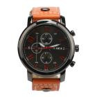 Men Chronograph Watch Top Luxury Quartz Watches PU Leather Military Business Wristwatches Relogio Masculino CF