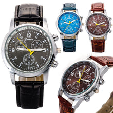 Men Watch Luxury Stylish Faux PU Leather Watch Men Quartz Analog Casual Men Wristwatch relogio masculino CF