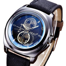 Men Watch Top Luxury Military Army Watches PU Leather Band Quartz Wristwatch Relogio Masculino CF
