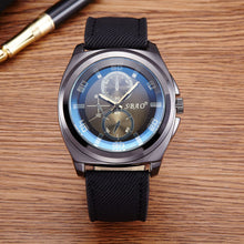 Men Watch Top Luxury Military Army Watches PU Leather Band Quartz Wristwatch Relogio Masculino CF