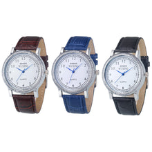 Mens Womens Watch Faux Leather Watches Business Casual Quartz Analog Clock Relogio Dress Bracelet Watch CF