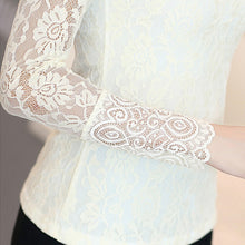 NEW Fall Brand Slim wild t-shirt women Bow Long-sleeved Lace t shirt Plus Size tops 9673 SM6