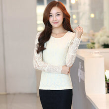 NEW Fall Brand Slim wild t-shirt women Bow Long-sleeved Lace t shirt Plus Size tops 9673 SM6