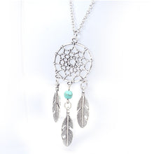 Necklace Jewelry Retro Bohemian Dream Catcher Stone Feather Bead Chain Necklaces Collars Gift for women girl CF