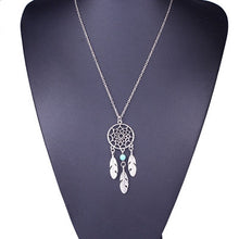Necklace Jewelry Retro Bohemian Dream Catcher Stone Feather Bead Chain Necklaces Collars Gift for women girl CF