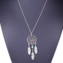 Necklace Jewelry Retro Bohemian Dream Catcher Stone Feather Bead Chain Necklaces Collars Gift for women girl CF