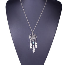 Necklace Jewelry Retro Bohemian Dream Catcher Stone Feather Bead Chain Necklaces Collars Gift for women girl CF